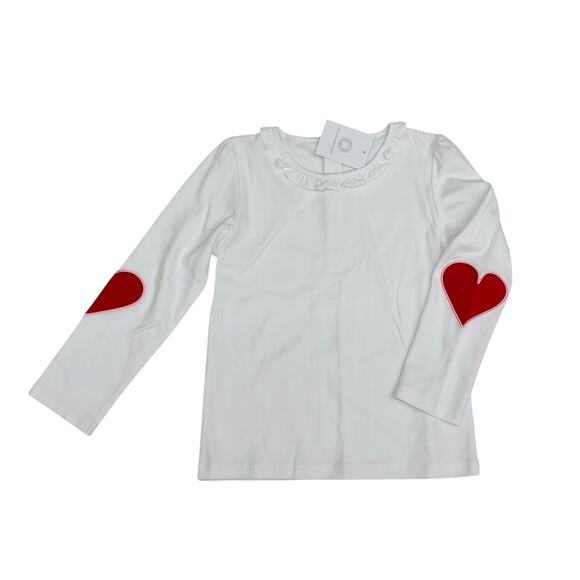 NWT TPP 7Y Heart Applique Shirt - Picture 1 of 6